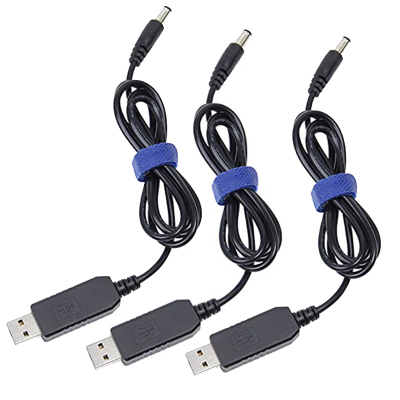 USB To DC Convert Cable 5V Voltage Step-Up Cable 5.5X2.1Mm DC Male 1M New