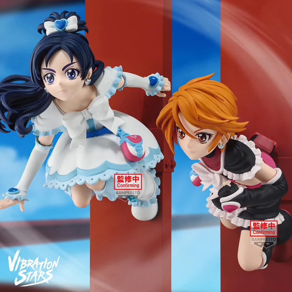 Figura de acción de anime de Banpresto, edición original de Vibration Stars (Futari wa Precure): Cure Black, Cure White, 17 cm, modelo de PVC, ideal como regalo.