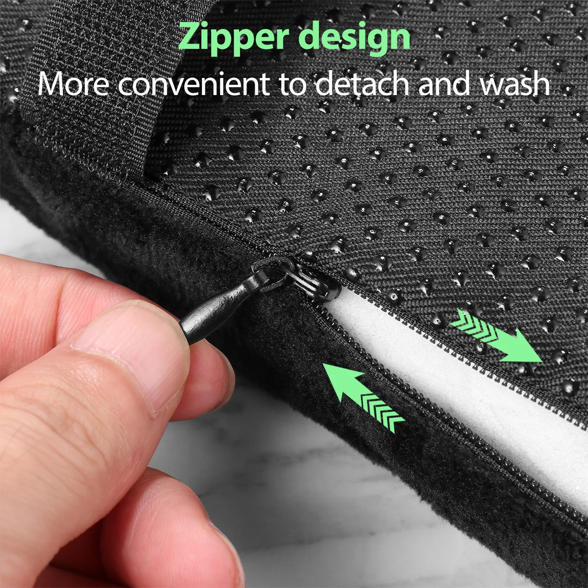 

2pcs Memory Elbow Chair Armrest Pad Pillow Chair Armrest Pad Ultra Soft Support Long Hours Working Black Adjustable Strap