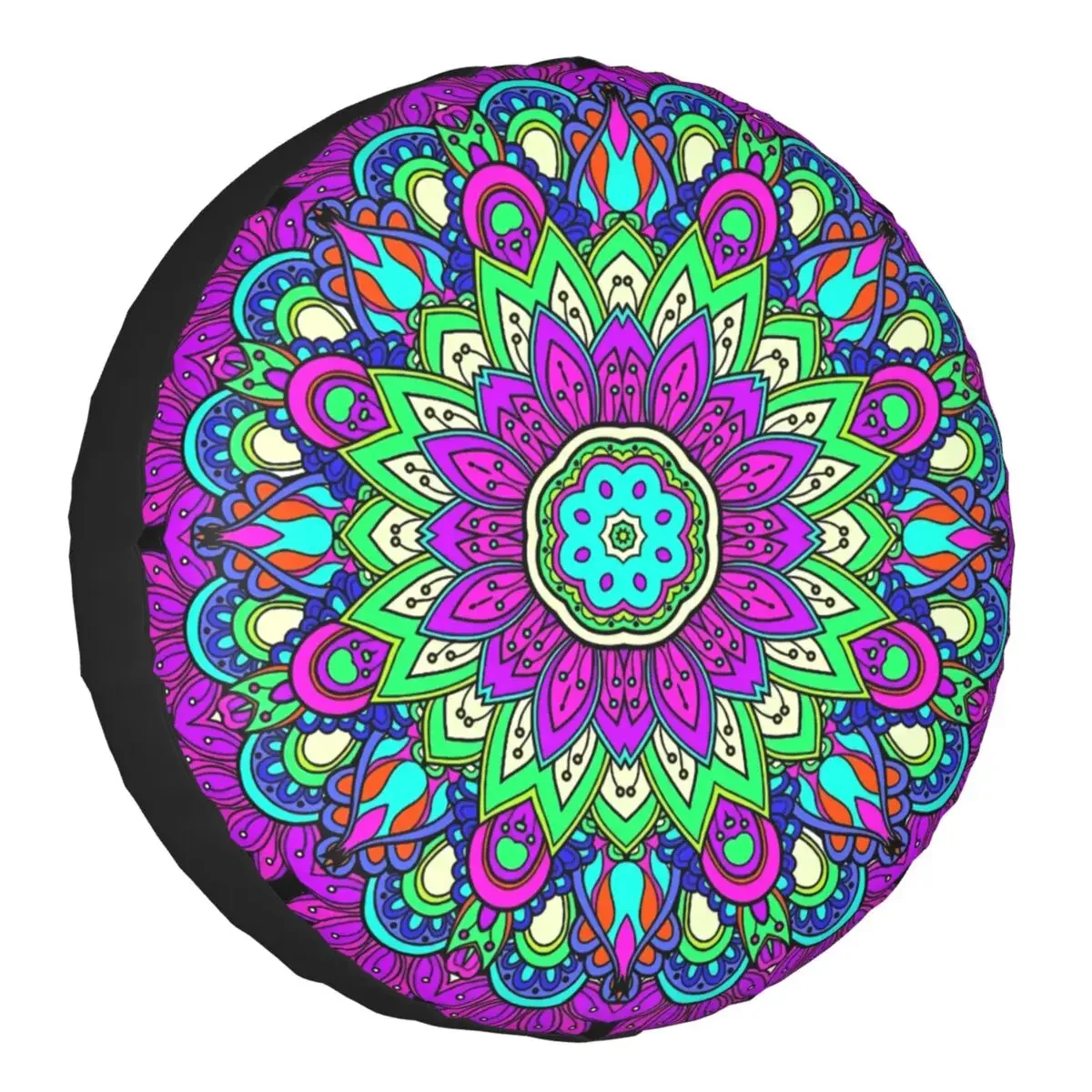 Bohemian Style Tire Cover 4WD 4x4 Trailer Persia Boho Mandala Floral Spare Wheel Protector for Toyota Prado 14