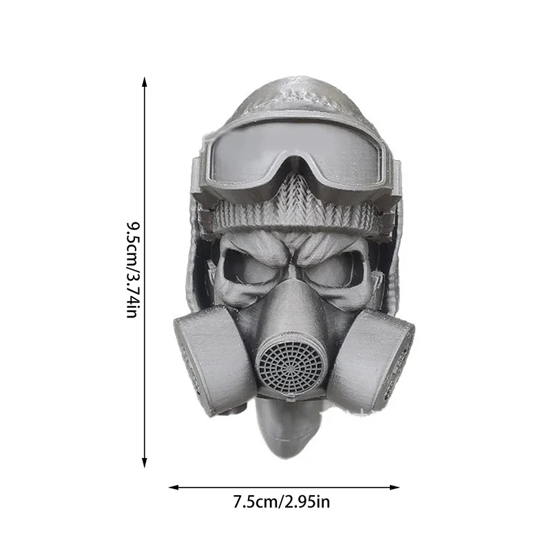 Copertura per gancio di traino per rimorchio automatico con casco in acciaio e maschera antigas Copertura a sfera per gancio di traino stampata in 3D impedisce la ruggine del tubo ricevitore