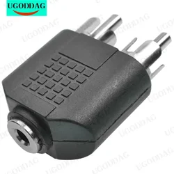 3.5mm Audio Stereo Jack Female To 2 RCA Male Audio Jack Connector Adapter Converter for Speaker