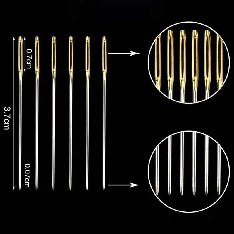 30 SZTUK Igły do haftu krzyżykowego ze stali nierdzewnej Tuba igła do haftu z nawlekaczem igłowym Haft Domowe narzędzia do szycia # 22/24/26