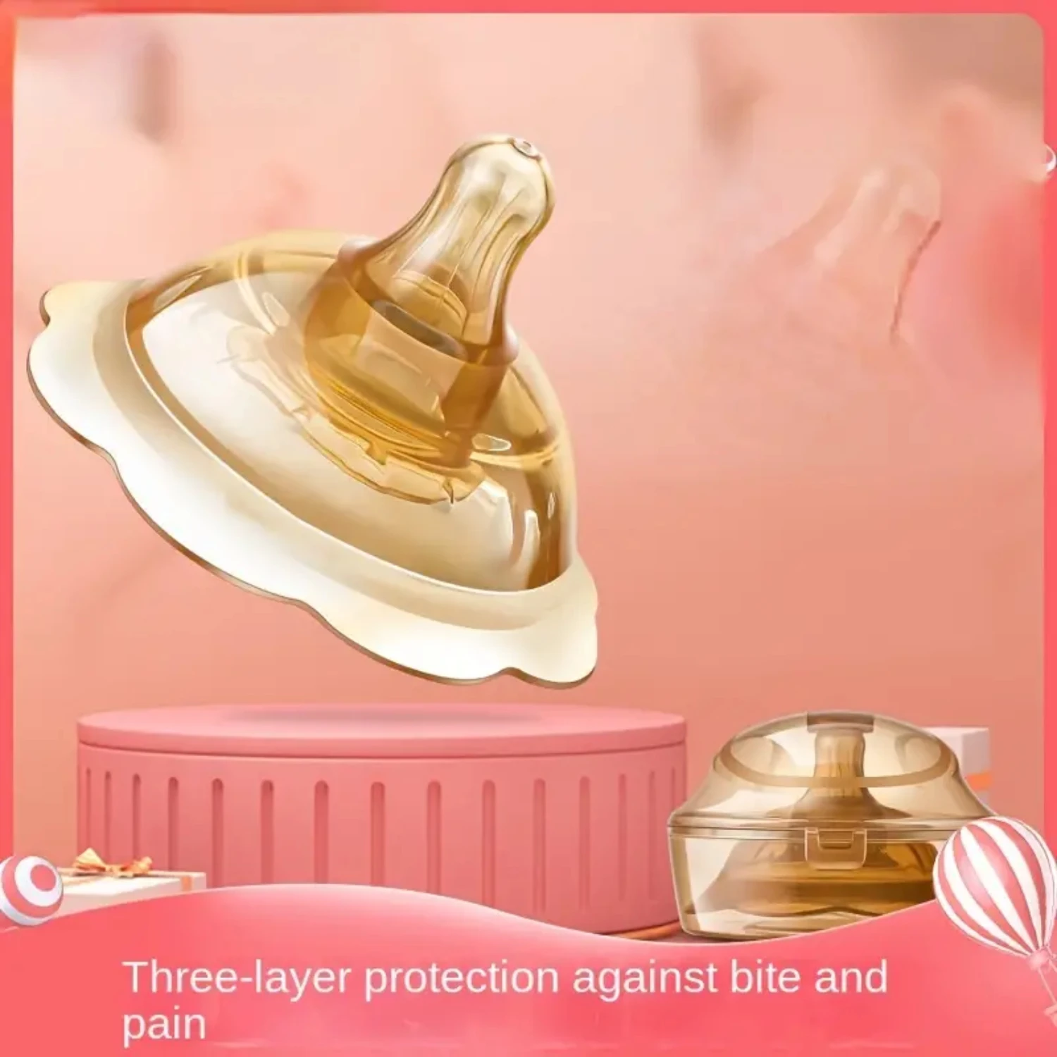 Breast Shield Nipple Protection Cover, Breastfeeding Auxiliary Nipple, Breastfeeding Head Paste Breastfeeding Anti-bite Artifact