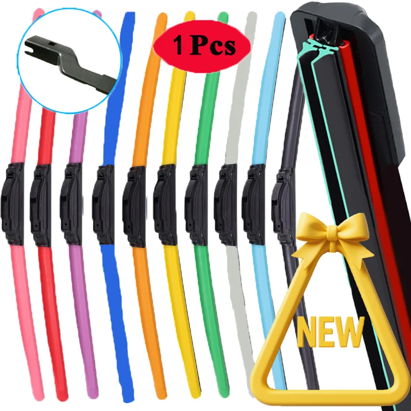 

Красочный направляющий замок, щетки стеклоочистителя автомобиля, универсальные мягкие двухслойные резиновые безрамочные щетки без кронштейнов 16 дюймов, 19 дюймов, 20 дюймов, 22 дюйма, 24 дюйма, 26 дюймов