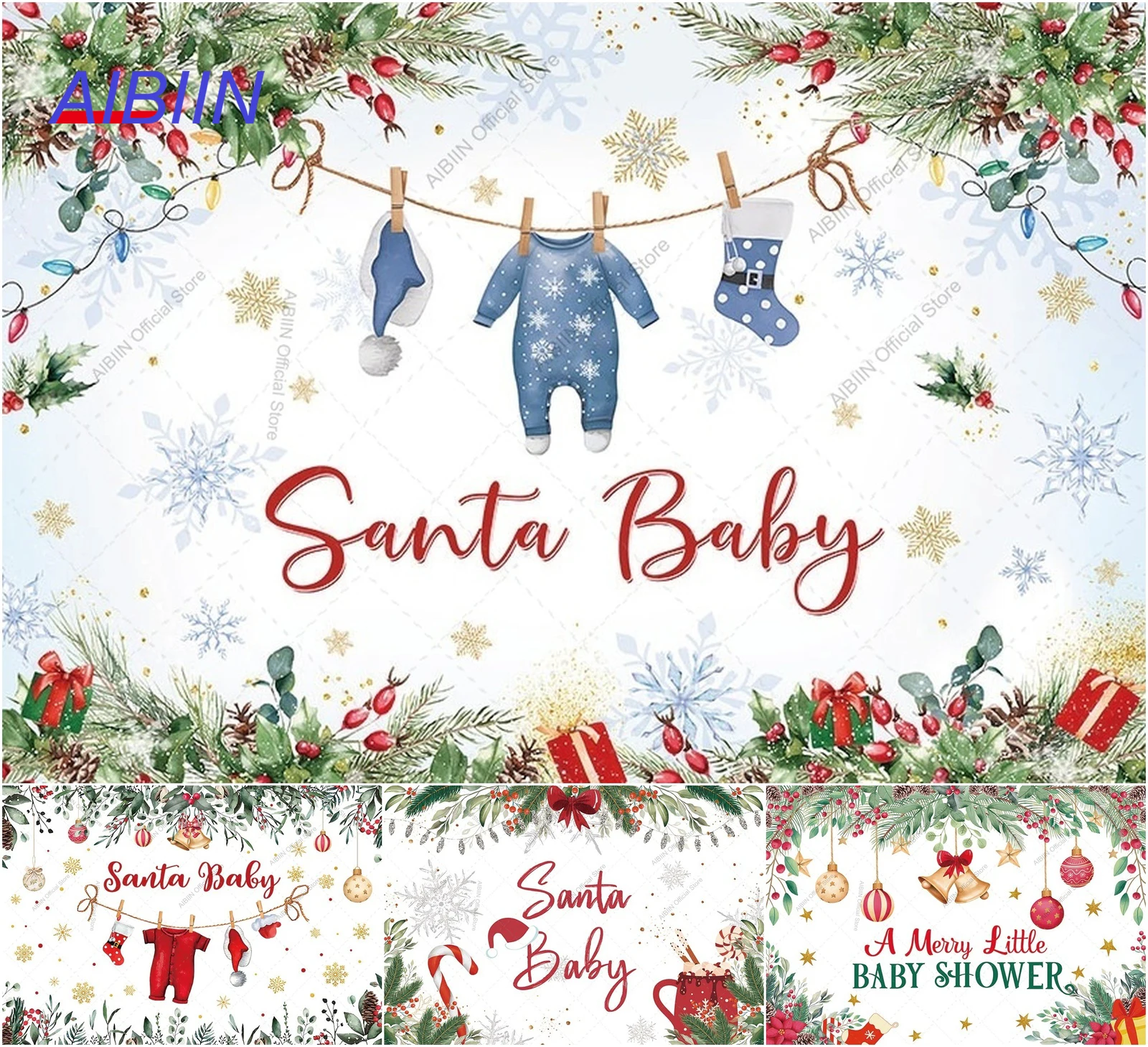 Baby Xmas Food - Natal santa roupas de bebê pano