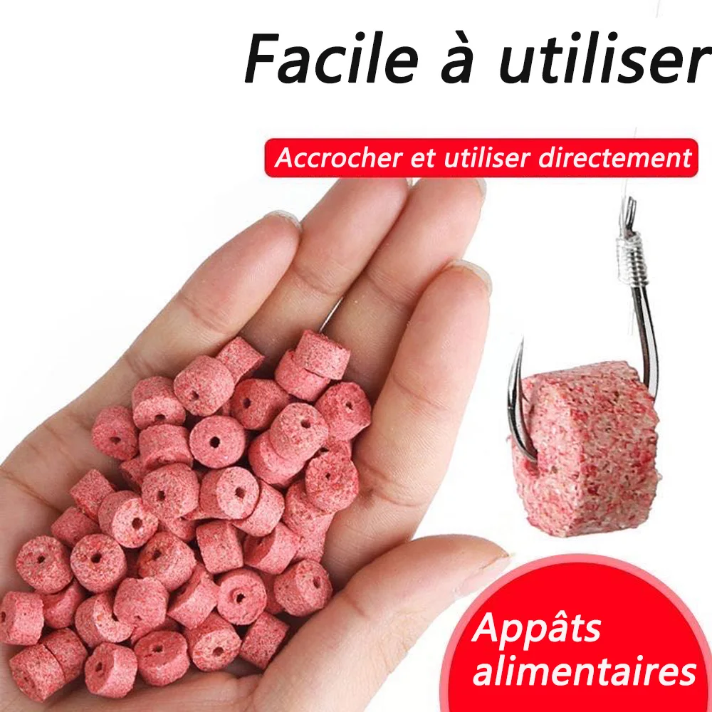 Aliment de pêche attractif creux granulaire leurre nutrition alimentaire saveur de poisson parfum Pesca carpe atomisation fibre morsure crochet appât souple