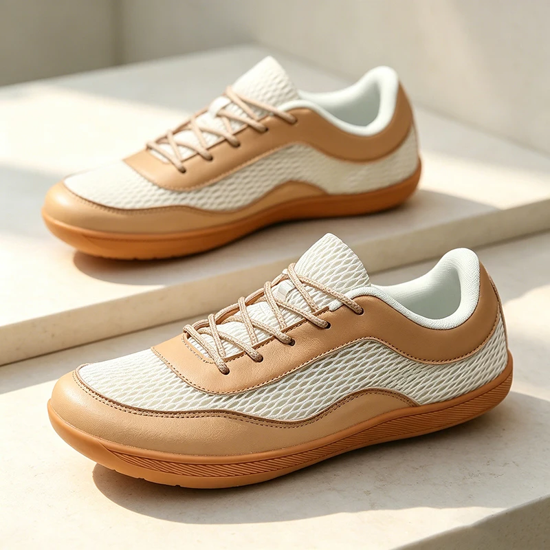 

New Wide-toe Men's Shoes Casual Soft Sole Wide-Toe Shoes Walking Sneakers Breathable Mesh Comfortable Barefoot Shoes Big Size 48