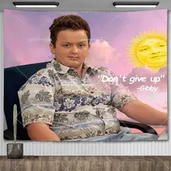 Noick Gibby from ICARLY Tapestry Wall Decor Fuuny Meme Tapestry Aesthetic Tapestries Yoga Mat Birthday Banner Decoration Bedroom