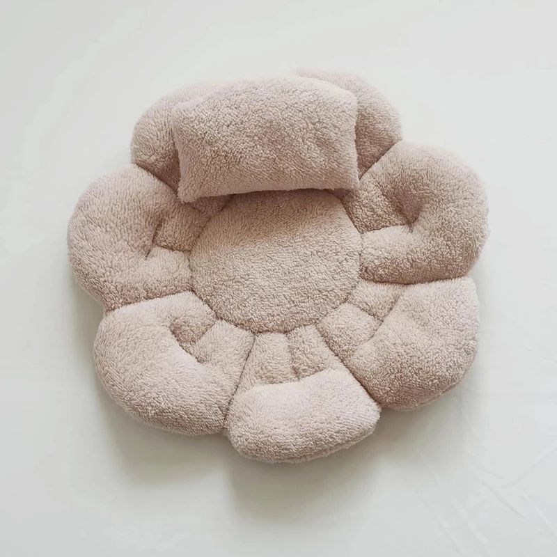 Almohada en forma de flor para posar, accesorios de fotografía para recién nacidos, cojín de relleno de cesta de asistencia, estera para bebé, niño y niña, sesión de fotos