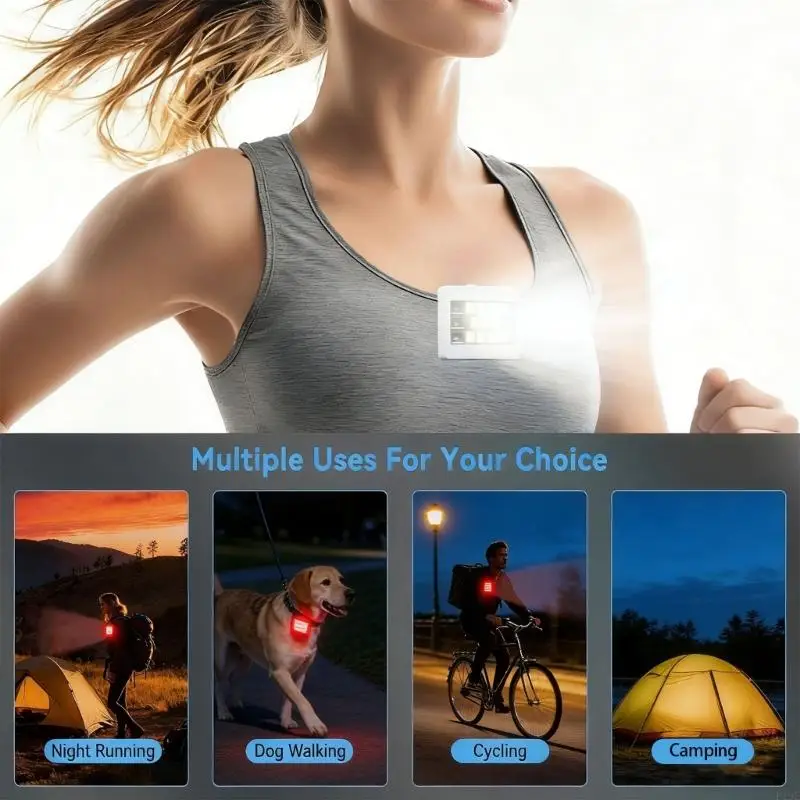 

High Brightness Low Energy Clip Mount LED Sport Light ABS for Backpacks Attachment in Various Outdoor Scenario Fishing F19E