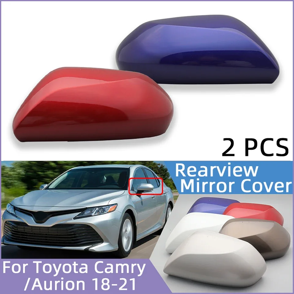 

2Pcs For Toyota Camry Aurion 2018 2019 2020 2021 Auto Part Rearview Mirror Cover Cap Exterior Side Wing Mirror Lid Housing Shell