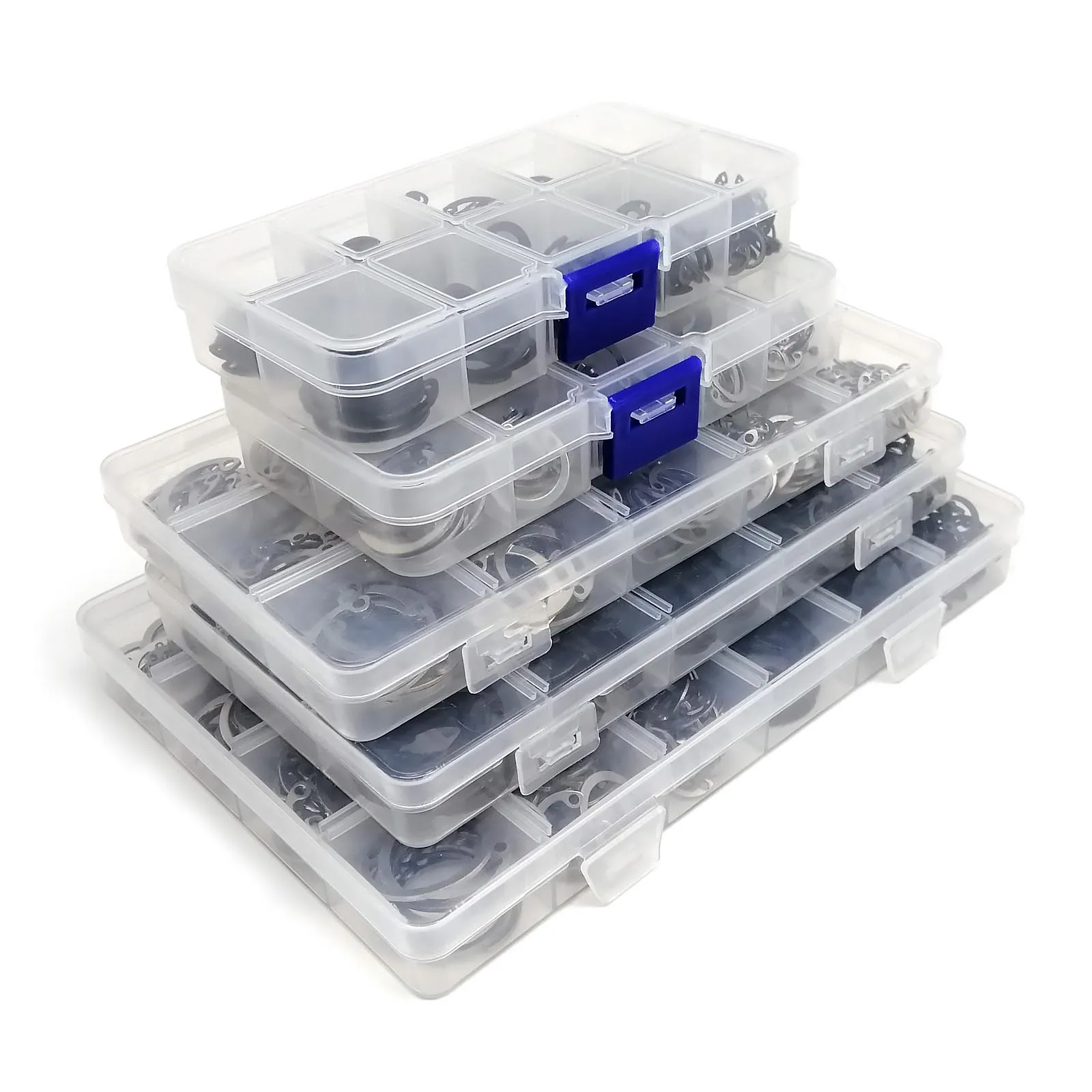 1 Box M8-M24 Assortment Kit Set C Type Internal Circlip Retaining Hole Clip Snap Ring GB893 304 Stainless Steel Black 65mn Steel image 3