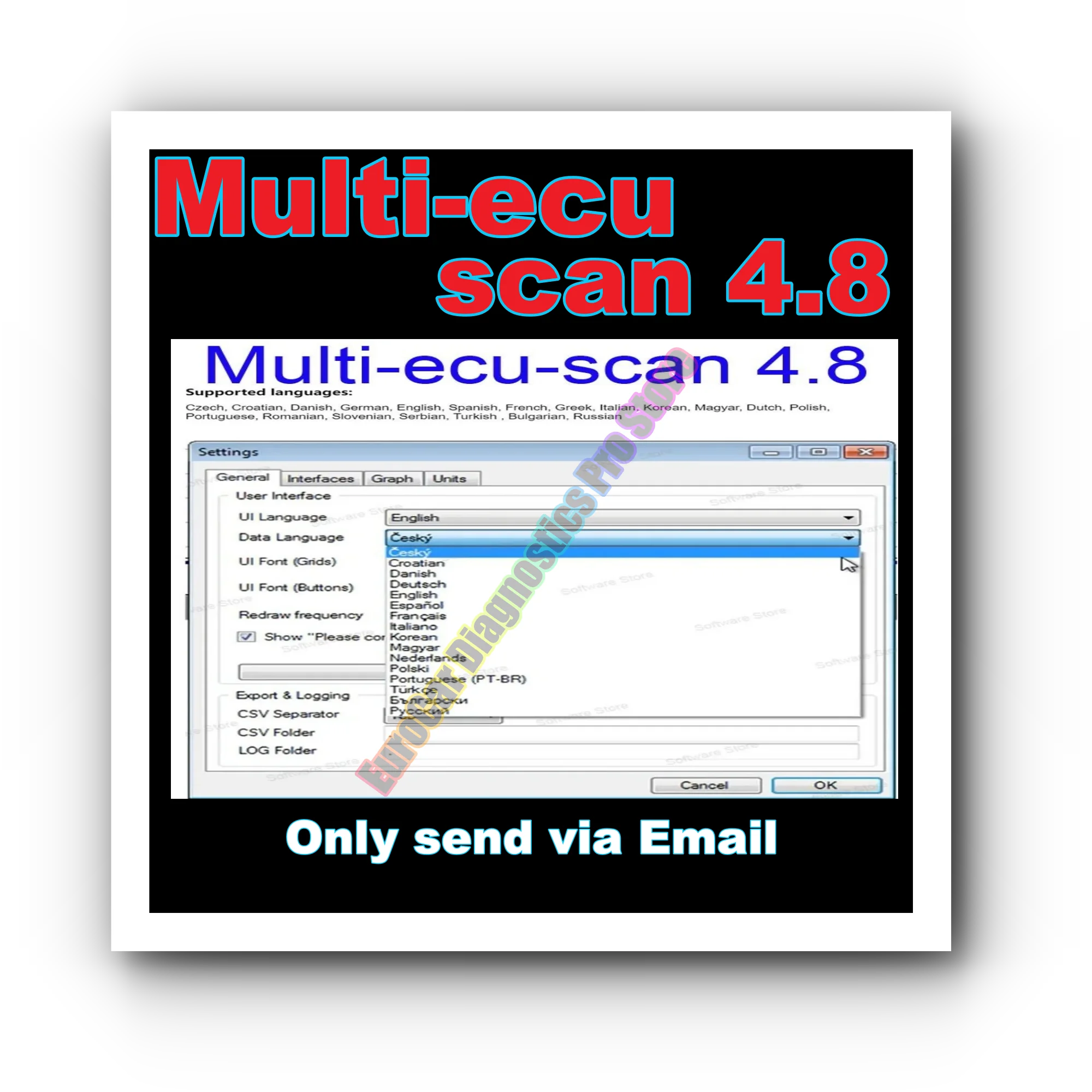

Multiecuscan V4.8/V5.0 OBD2 Scanner Software for Fiat Chrysler Dodge/Jeep Suzuki Works with Elm327 Tool Auto Diagnostic Equ