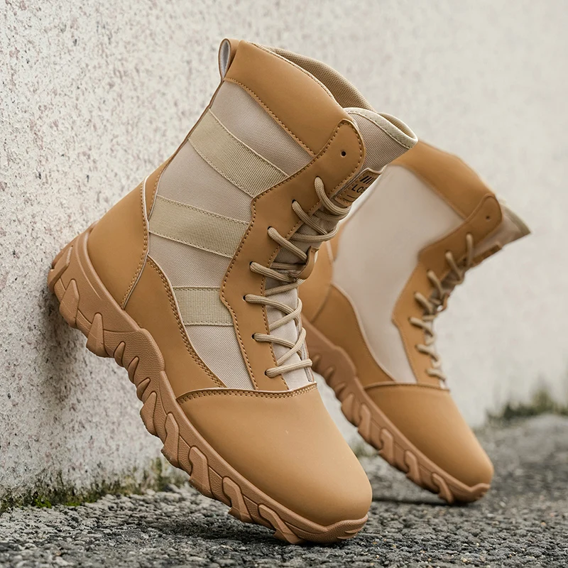 

2025 Autumn & Winter New Men's Biker Boots: Outdoor Hiking, Training & Off-Road, Versatile, Casual Sports High-Top Black Boots