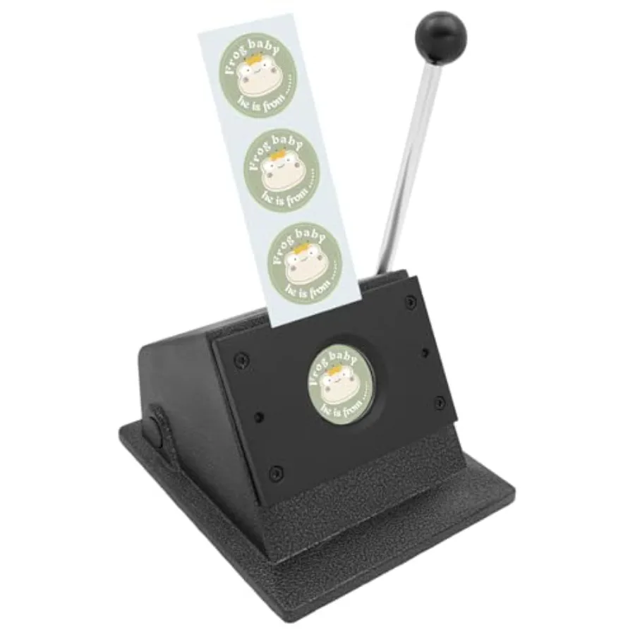 

Профессиональный ручной станок для изготовления значков и медалей: вырубка кругов диаметром 1.46 дюйма (37 мм) и 1.91 дюйма (48.5 мм)