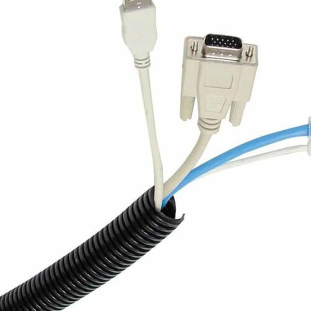 

1/4\" 3/8\" Corrugated Tube PP Insulated Wiring Hose Plastic Corrugated Tube Protector Cable Protector Solar Accessories