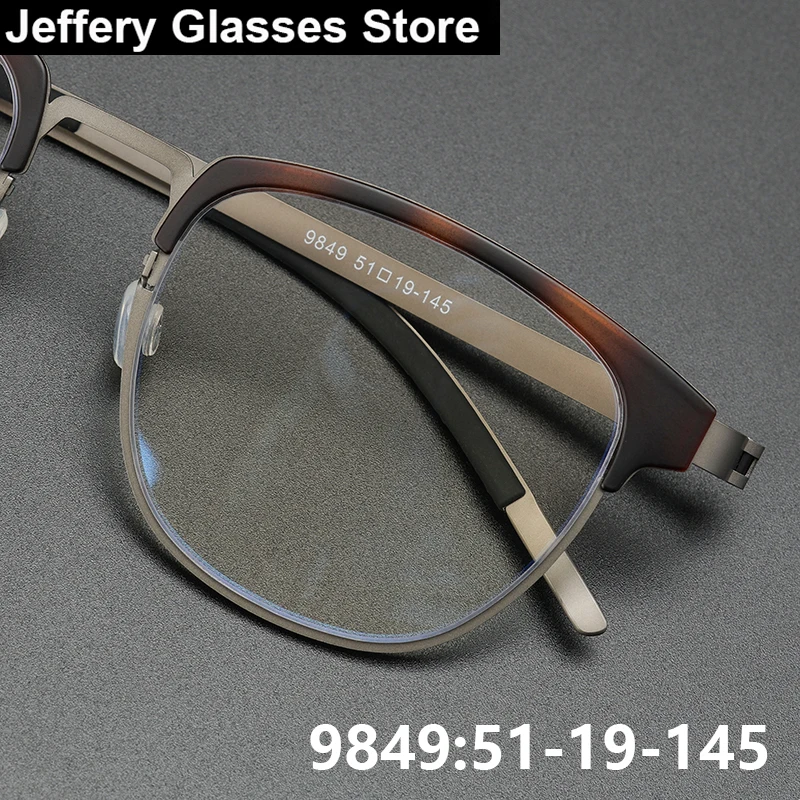 

Японские квадратные мужские очки ручной работы из ацетата титана в стиле ретро, оправа для очков 9749, женские сверхлегкие безвинтовые очки, очки Gafas