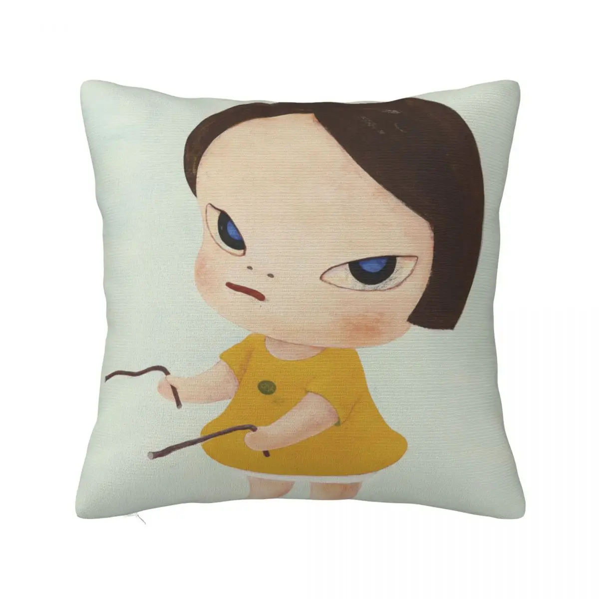 Yoshitomo Nara Pillowcase Printed Polyester Cushion Cover Decorative Pillow Case Cover Chair Zippered 45*45cm