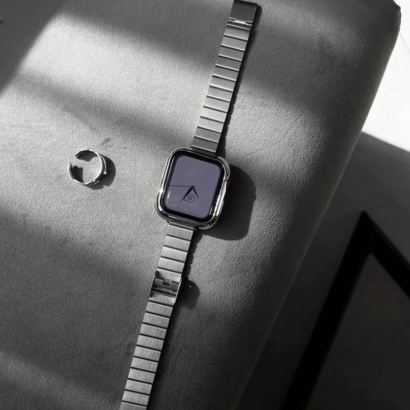 Slim stainless steel strap for apple watch band 41mm 40mm 38mm 45mm 44mm 42mm strap iwatch ultra ultra2 49mm series 9 8 7 6 5 se