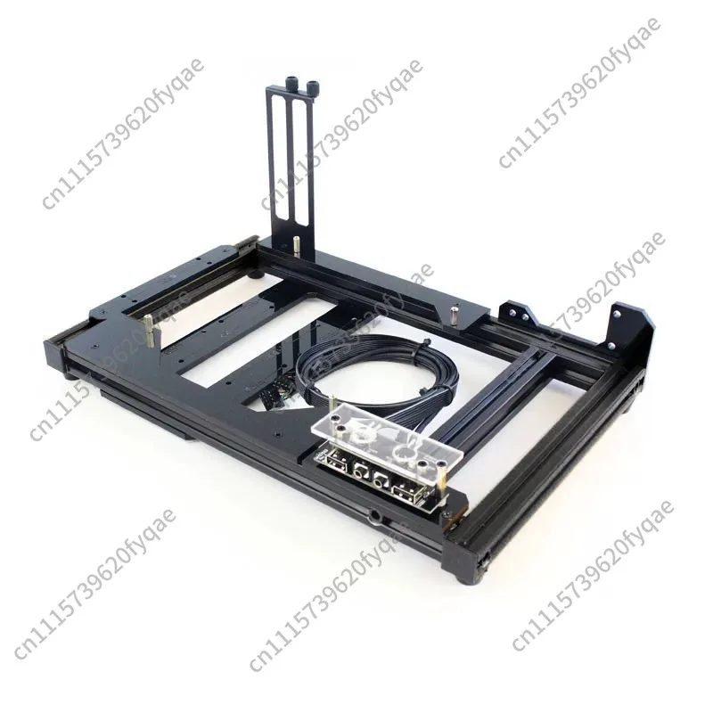 Stackable Open DIY Aluminum Frame Rack, Acrylic Double Layer Translucent NAS Case Bracket for Multiple Computers