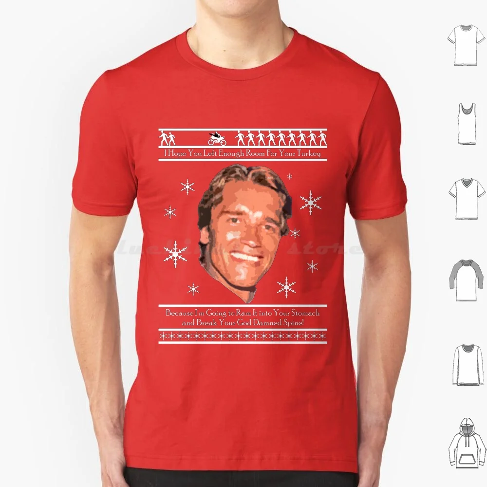 Arnold Christmas T Shirt 6xl Cotton Cool Tee Arnold Schwarzenegger Arnie Oak Schnitzel Terminator Commando Conan Total Recall