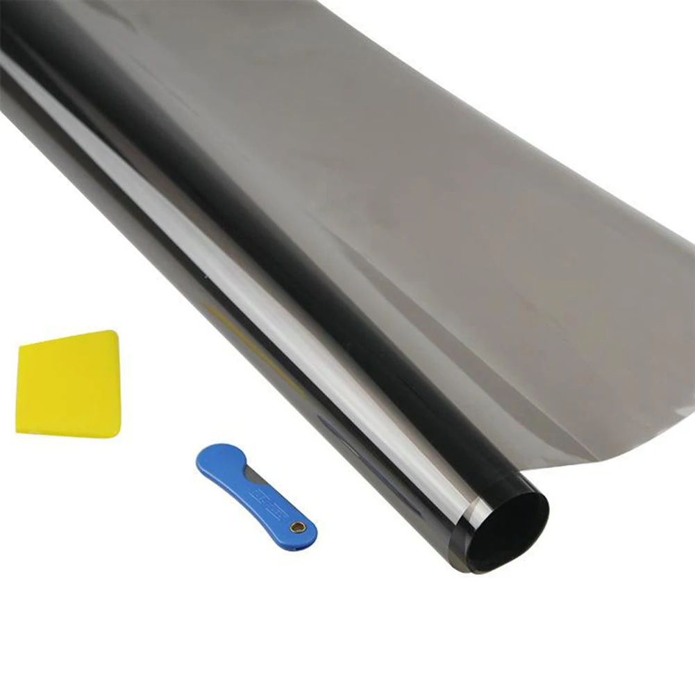 300CMx50CM Sunshade Film Auto Glass Sunscreen Heat Insulation Film Car Home Tint Film Black Roll 5% VLT Tinting Tools Kit