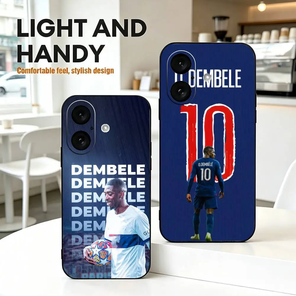 Football for D-Dembele Phone Case For iPhone 17, 16,15,14,13,12,11 Plus,Pro Max, Others Soft Black Cover