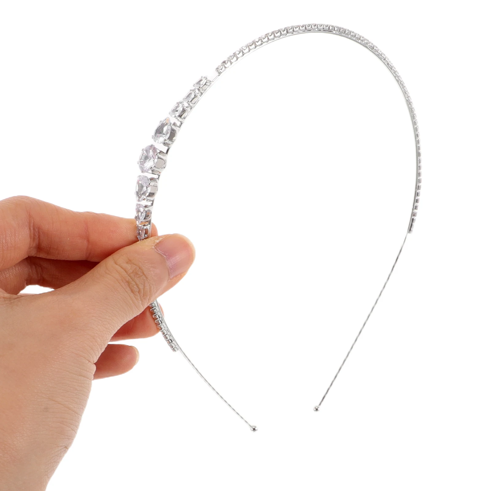 

Rhinestone Headband Diamond Hairband Wedding Hair Headband Bridal Party Accessories Minimalist Crown Headpiece Everyday