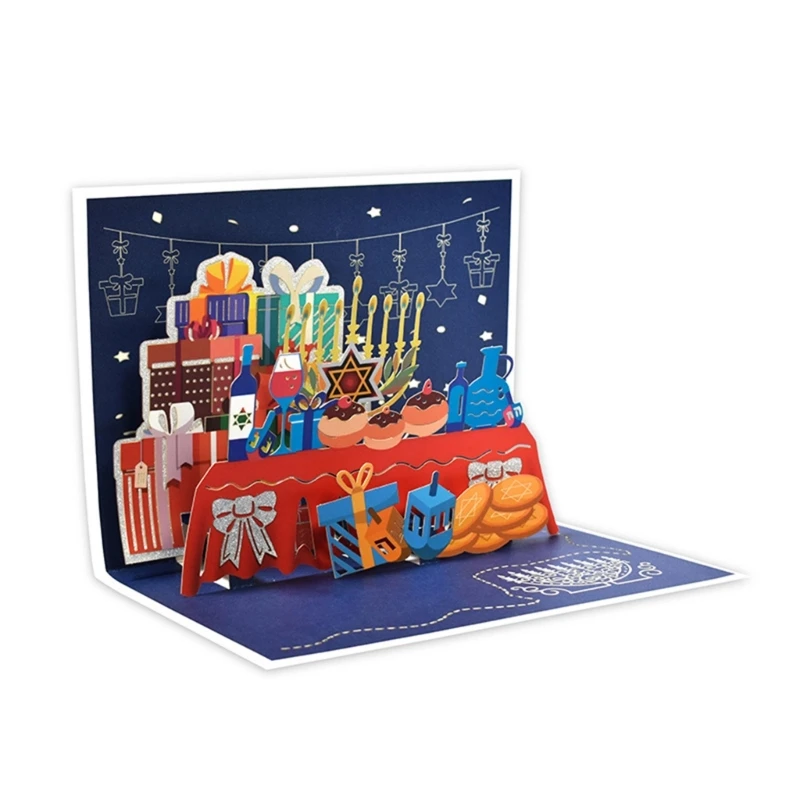 Chanukah Festival Card for Family Greeting Card Hanukkah 3D Handmade Gift Card Drop Shipping