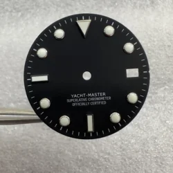 28.5MM Yacht Replacement Dial Luminous Calendar Watch Dial Suitable for NH35 NH36 Movement Watch Repair Parts for Watchmakers