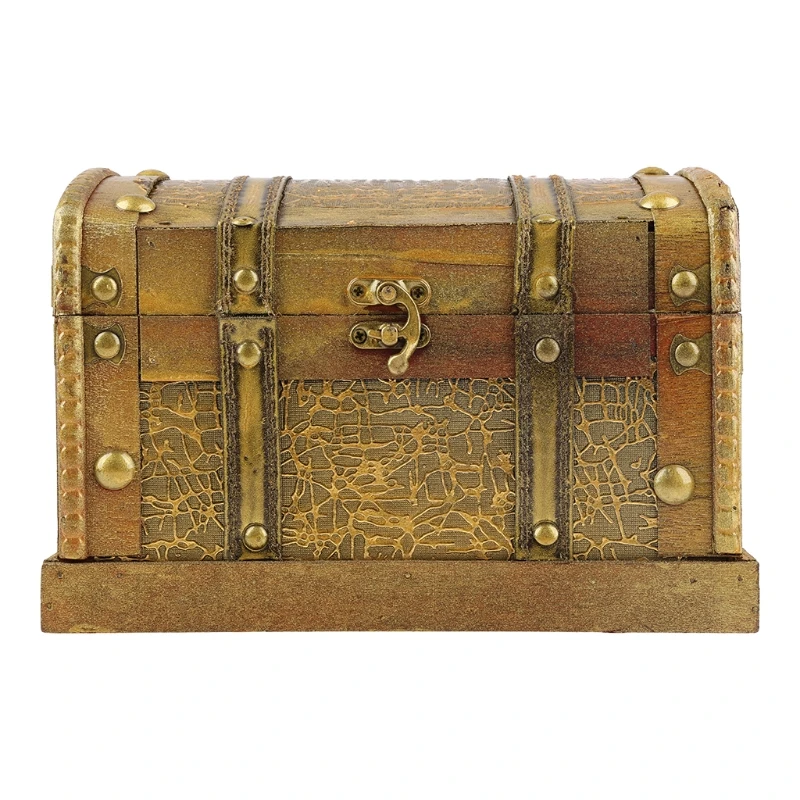 Desktop Box Gifts Wooden Treasure Chest for Friends Family Colleagues Neighborhoods  Vintage Jewelry Storage Box