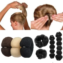 Éponge en mousse magique pour faire des chignons, 3 styles, outils de tresses de coiffure, bande de sauna torsadée, outils de coiffage pour femmes