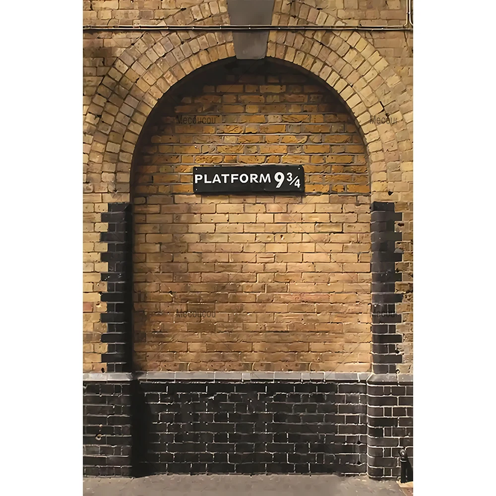 Harry Potter 9 3/4 Train Platform Vertical Backdrop Custom Hogwarts Adults Kids Photography Poster Decor Studio Shoot Background