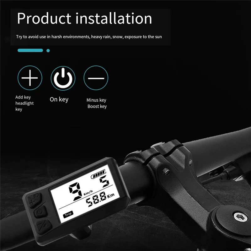 -A25M 530S عرض Ebike شاشة LCD ذكية مقاوم للماء دراجة كهربائية عرض ل BAFANG BBS02 BBS01 BBSHD