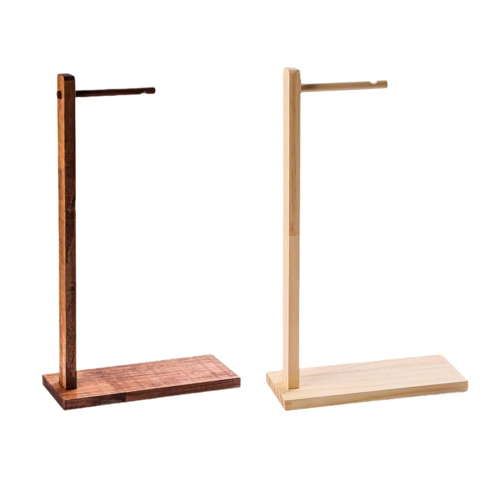 Headphone Stand Wooden Headphone Holder Single Row Sturdy Tabletop Support Portable Heavy Duty Multifunctional Headset Holder