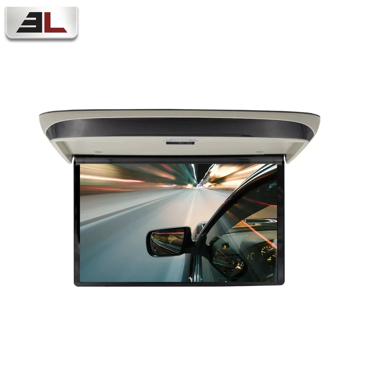 2025universal 13.3 Inch android rooftop car TV slim Flip Down IPS  screen  Roof Mount Car/Bus/Vessel Ceiling overhead roof monit