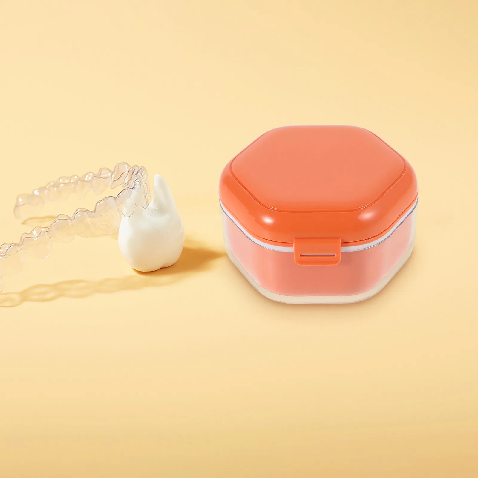 Plastic Invisible Aligner Storage Case Portable Retainer Holder Teeth Braces Protection Travel Soaking Cleaning Box