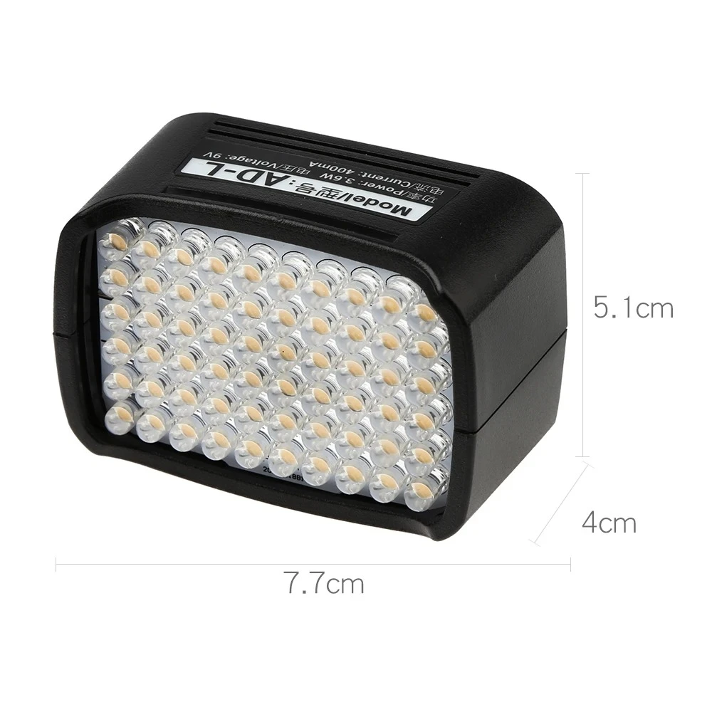 Lapgood AD-L LED Light Head Dedicated for AD200 Portable Outdoor Pocket Flash Accessories 60leds LED Lamp