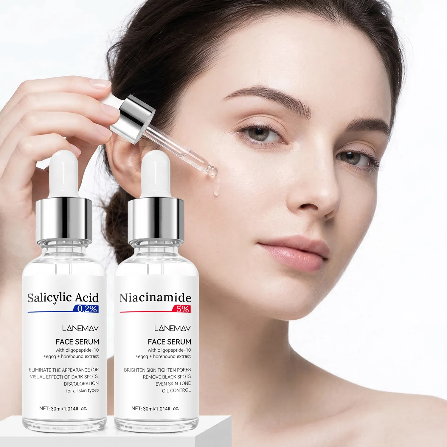 Salicylic Acid 0.2% & Niacinamide 5% Face Serum Set – Oil Control & Pore Refining Achieve clearer.