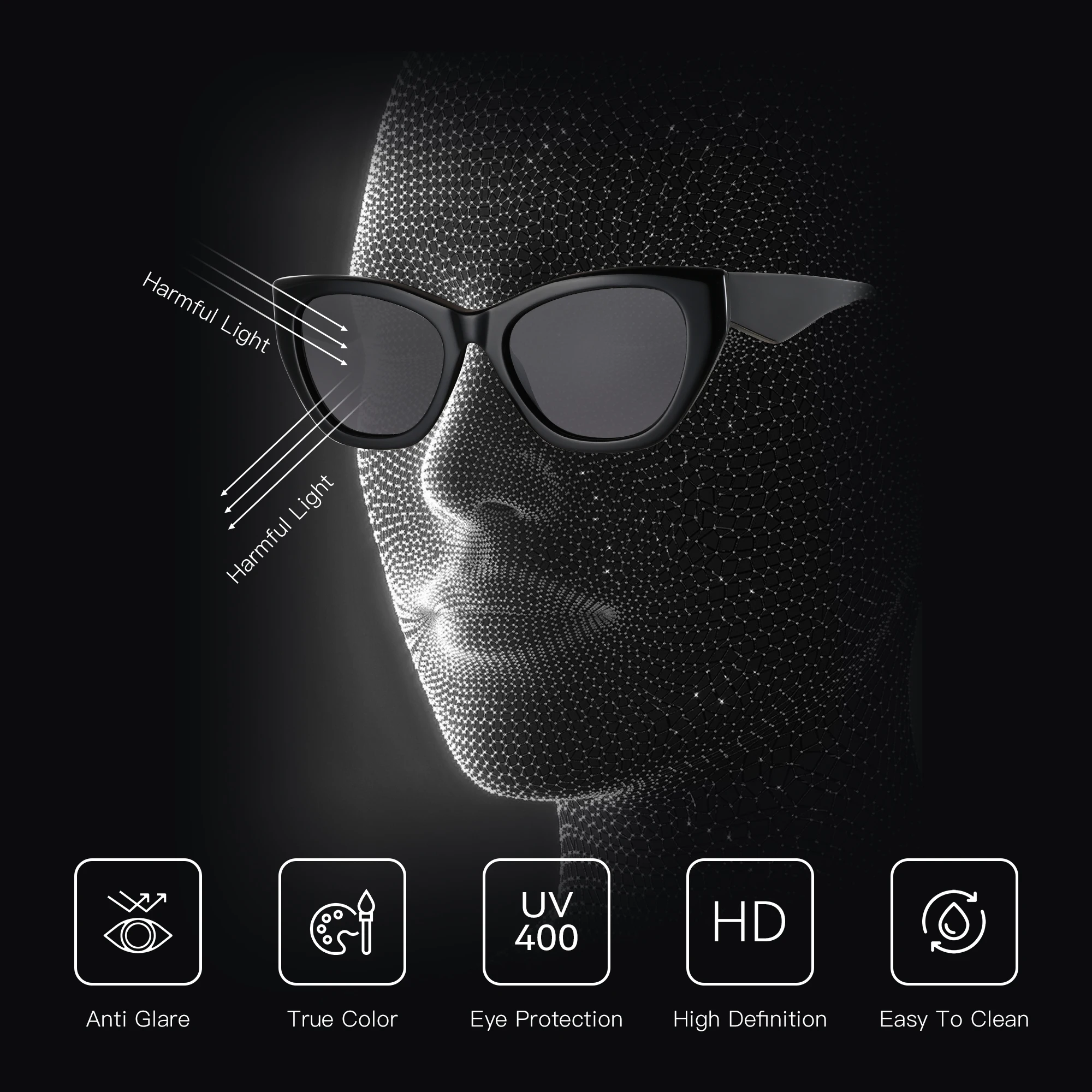 ZENOTTIC Women's Fashion Butterfly Polarized Sunglasses UV400 Protection Acetate Square Sun Glasses for Ladies Gift Vacation