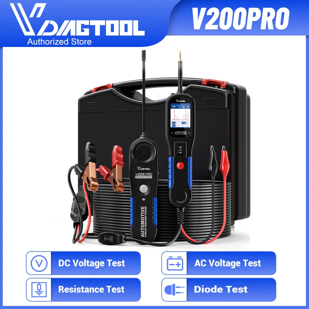 

VDIAGTOOL V200Pro Automotive Electric Circuit Tester Power Circuit Probe Tools Wire Tracker Fuses Test