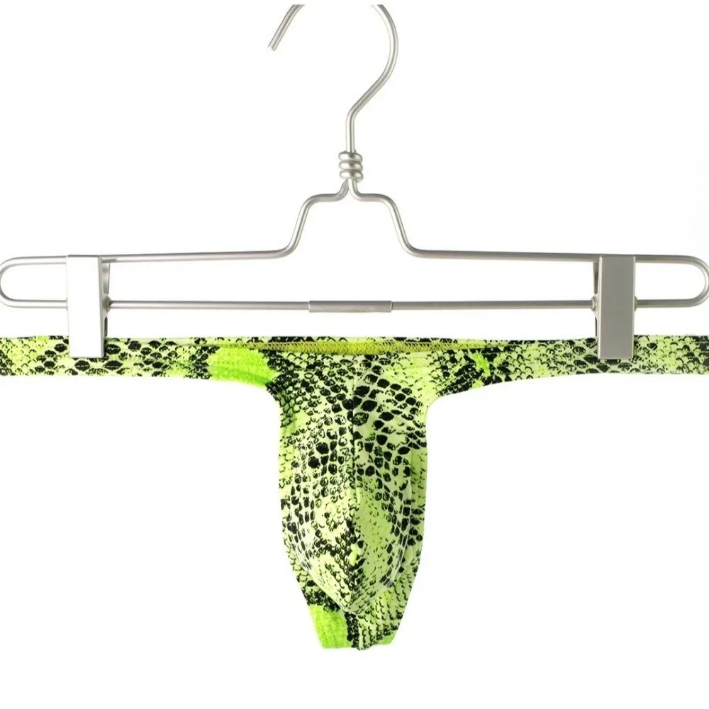 Underpants T-back Leopard Thong U Bulge Pouch Lingerie Men Panties Low Waist Male Underwear Home Wear