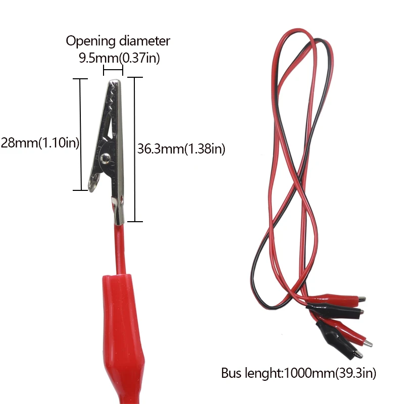 【2-1PCS】Meter Double Red And Black Clips Crocodile Cable Alligator Jumper Wire Test Leads   4.8   110 Reviews   ౹   700+ sold