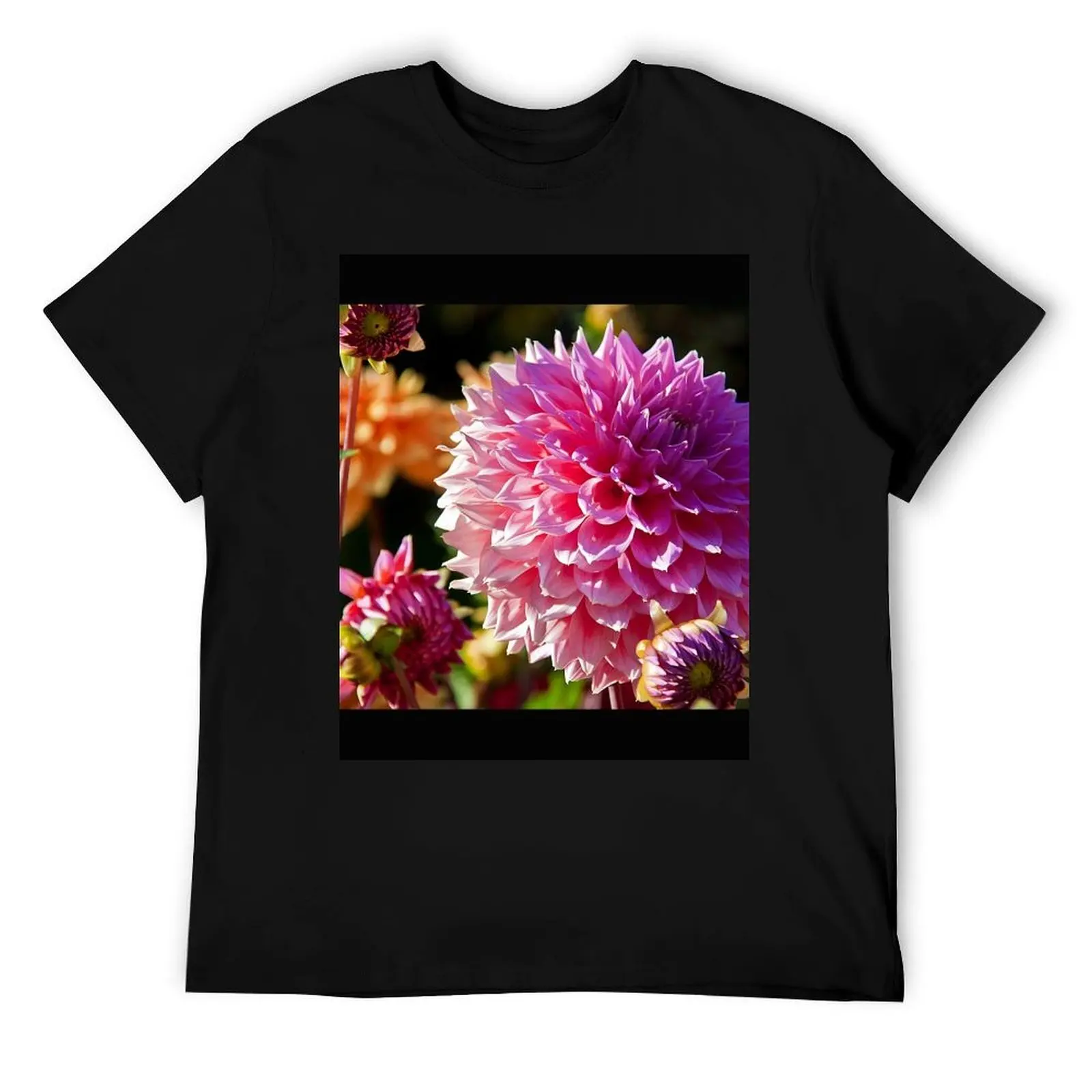 كندا. قبل الميلاد. حدائق بوتشارت. زهور الخريف. تي شيرت تي شيرت للرجال بقصة ضيقة تي شيرت أنيمي #1