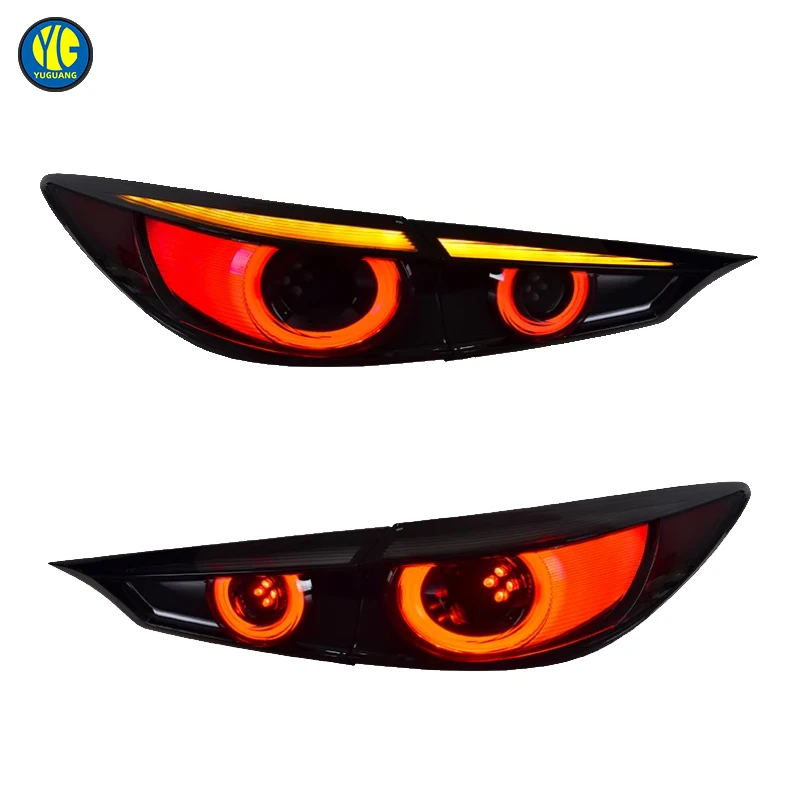 YU GUANG for Mazda 3 Axela 2014 2019 Tail Light Car Accessories Upgrade LED Taillights Rear Lamp Brake Turn signal Lights view 2