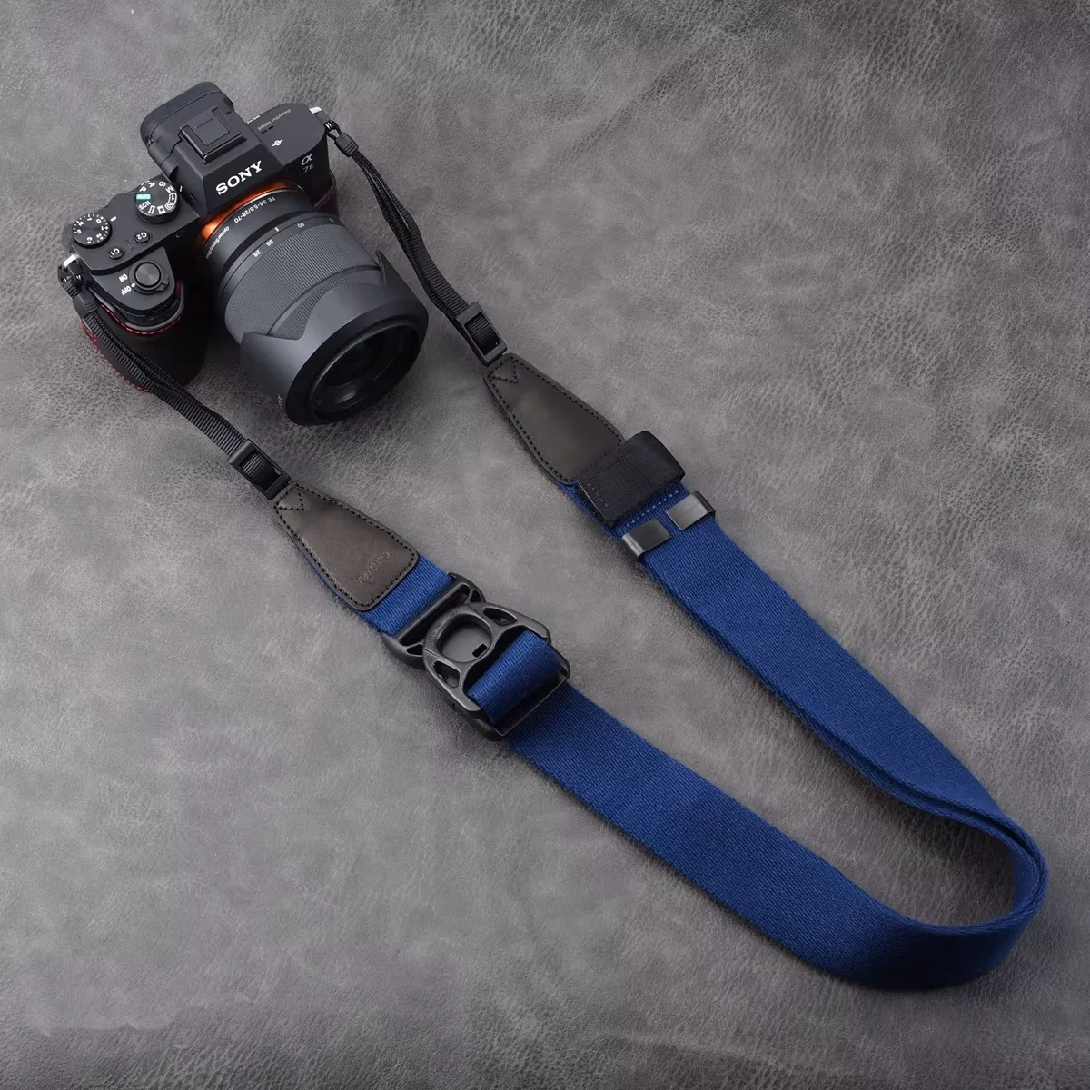 Camera Strap Cotton Fabric 3.8cm Width Adjustable 95-128cm Length Universal Hole Type Shoulder Cross-body Sling for DSLR Sony