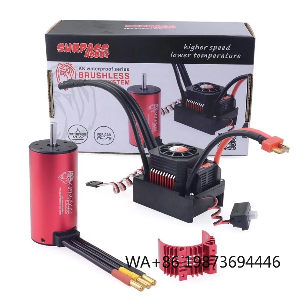 

Surpass Hobby 3674 2250KV1900KV Brushless Motor +120A Waterproof Brushless Esc 2-3S for 1/8 Rc Models Buggy Drift Car