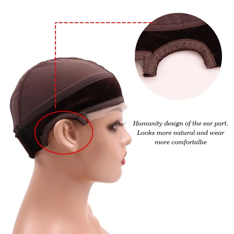 Lace Grip Wig Cap for Women, Glueless Breathable Lace Front Wig Cap with Adjustable Elastic Headband Non-slip Wig Gripper