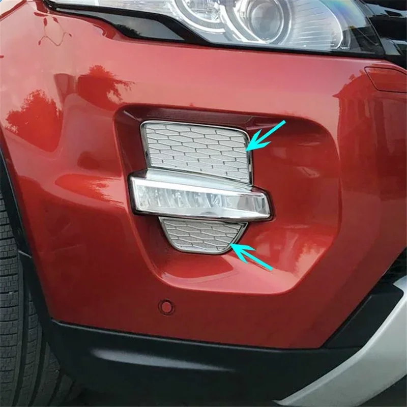 WELKINRY For Range Rover Evoque L538 1st Generation 2011-2014 ABS Chrome Front Car Head Fog Lamp Light Cover Trim